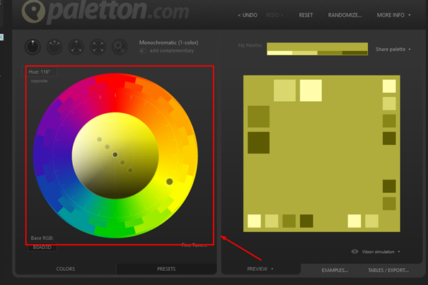 naučte sa správne miešať a kombinovať farby pomocu nástroja paletton.com