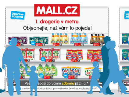 nákup cez qr kód, mall.cz, drogerie v metru