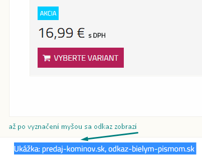 ukazka black hat seo - skryvanie textu v paticke